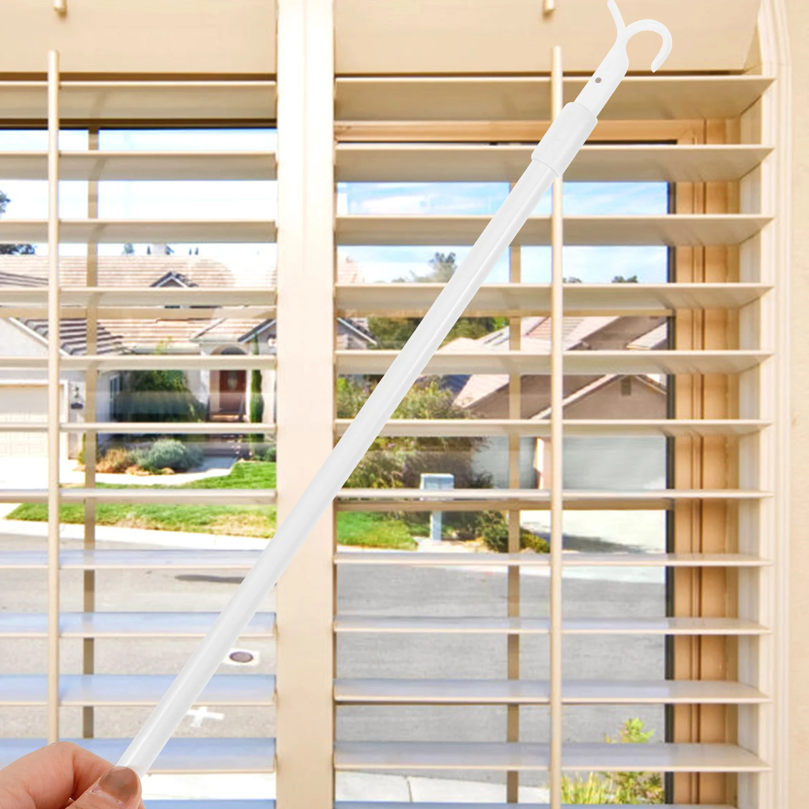 

Curtain Pull Wand for Vertical Blinds and Roller Shades Smooth Operation Rust Resistant Lightweight Telescopic Design Fits Any