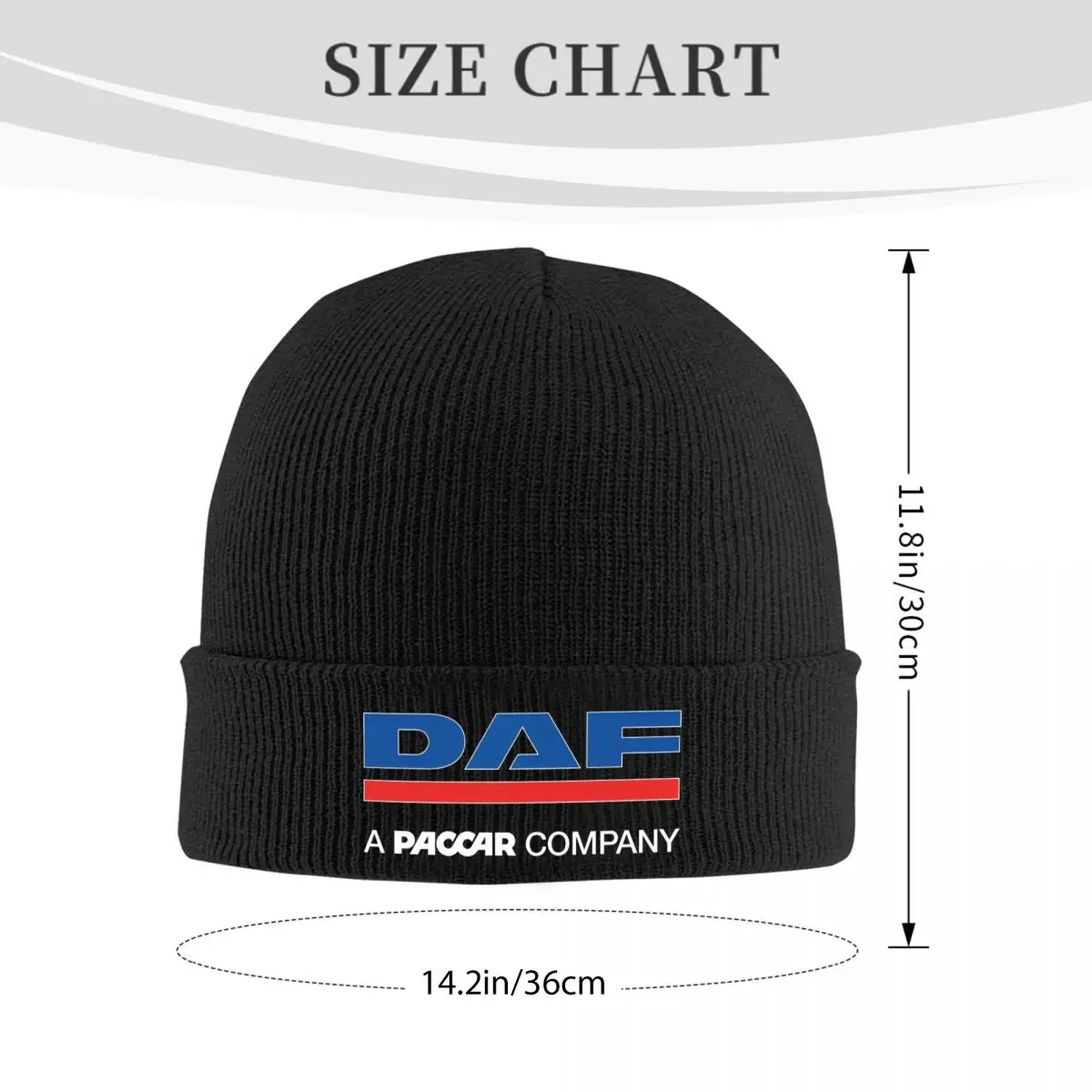 DAF Trucks Bonnet Sombreros logo Skullies Gorros Adulto Unisex Divertido Gorro elástico Sombreros Primavera Hippie Diseño Gorra