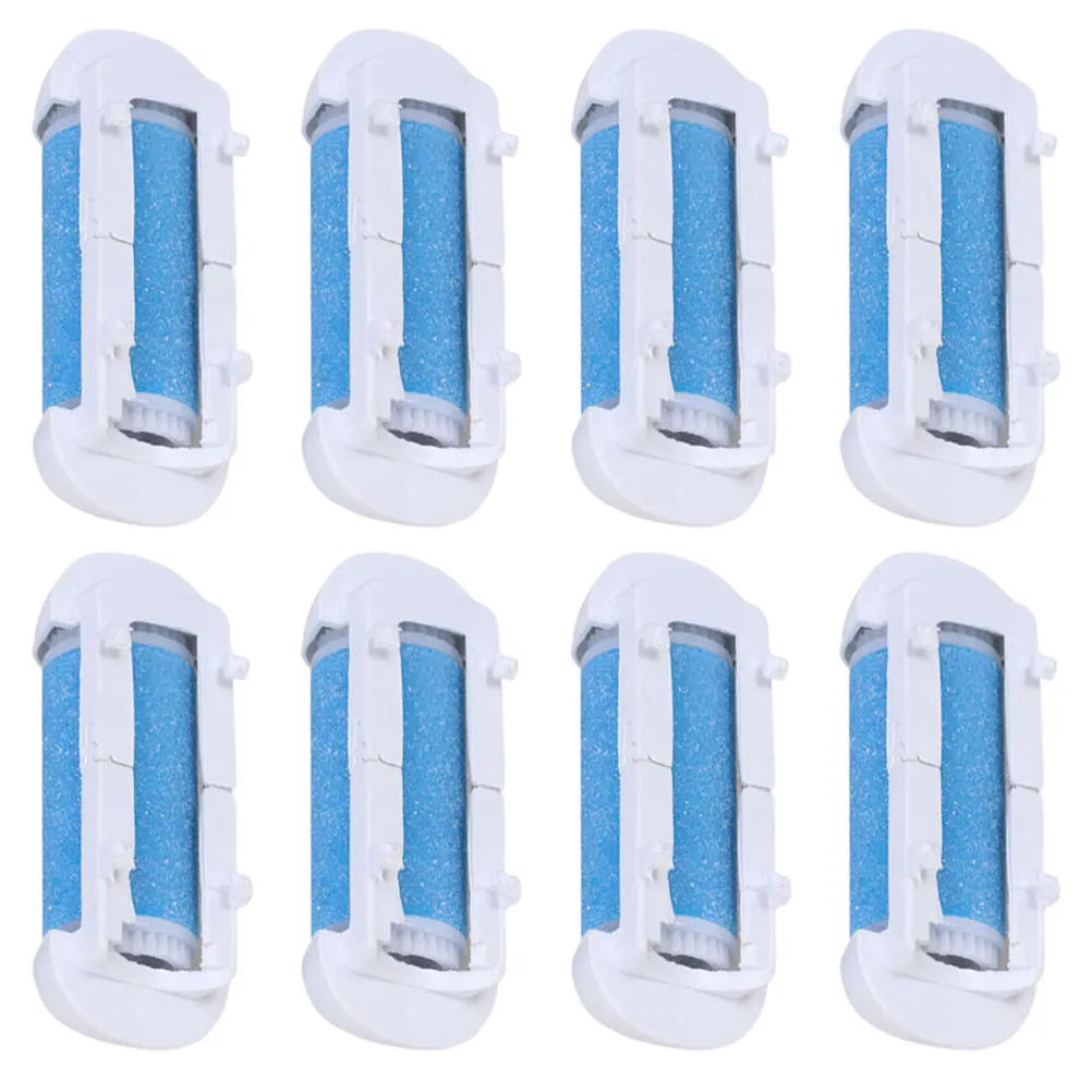 

8 Pcs Rollers Professional Electric Foot File Replaceable Pads Files for Pedicures Grinder Refills Replacement Blue