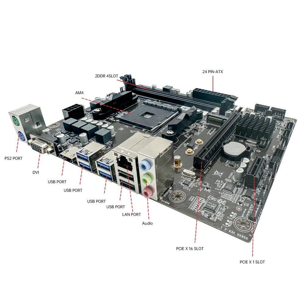 SOYO Novo completo Dragão A520M Suporte Para Placa-mãe AMD Ryzen CPU (3600/4650G/5600G/5600X) M.2 NVME USB3.1 Memória DDR4 Canal Duplo