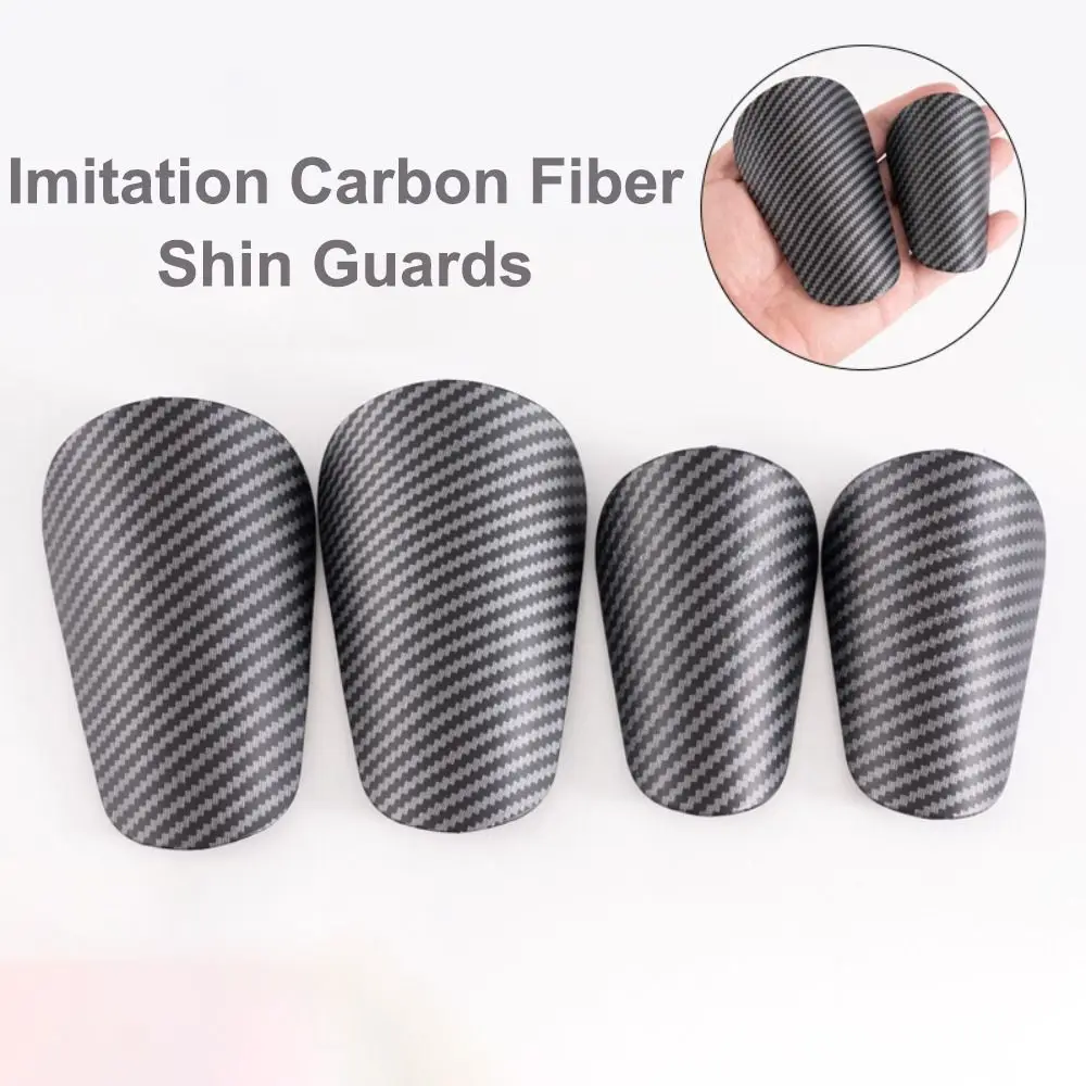 Simple Imitation Carbon Fiber Shin Guards Small Size Practicing Playing Football Protective Soccer Pads Care Knee Pads