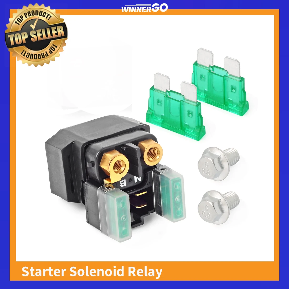 Motorcycle Starter Solenoid Relay Compatible with Yamaha YZF-R1 YFZ450 FJR1300 XV1900 5JW-81940-02-00