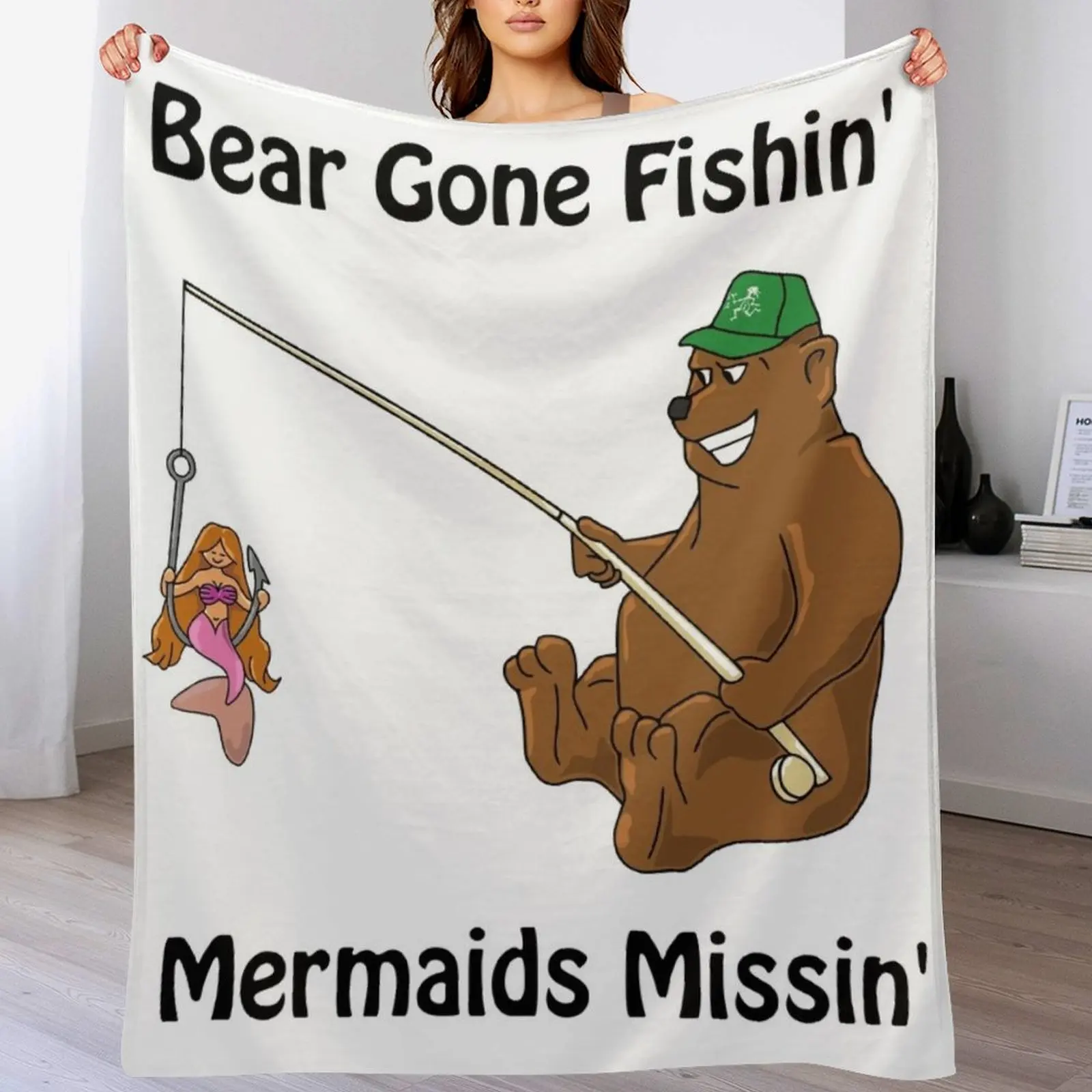 

Bear's Gone Fishin' Widespread Panic Throw Blanket Giant Sofa Cute Blankets