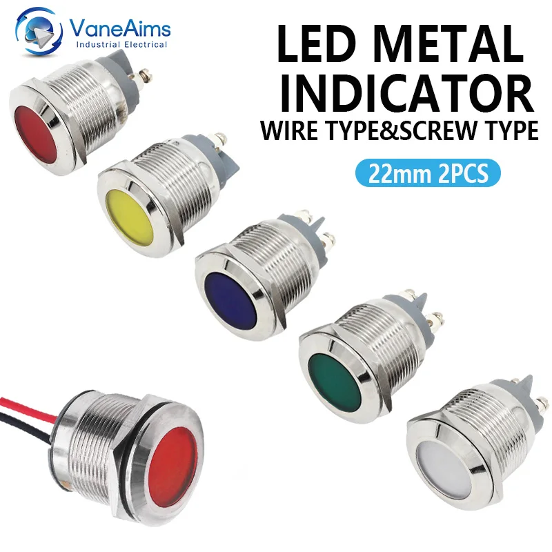 2pcs-lampada-de-sinalizacao-led-metalica-de-22mm-dc-ac-3-48v-ip67-a-prova-d'Agua-luz-indicadora-de-advertencia-em-5-cores-para-veiculos-barcos-e-paineis-maritimos