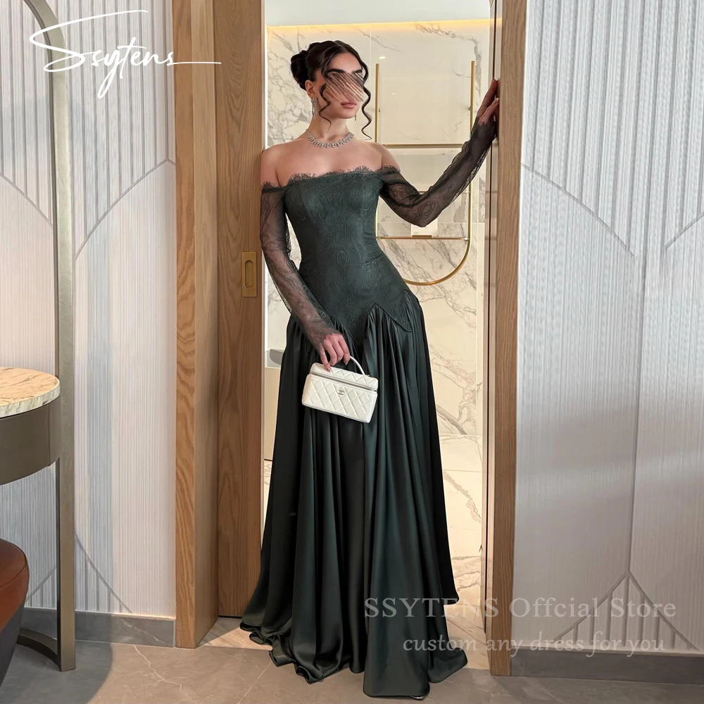 

SSYTENS Изысканные и темпераментные кружевные вечерние платья с открытыми плечами, платье для выпускного вечера, вечерние платья без рукавов по индивидуальному заказу для женщин