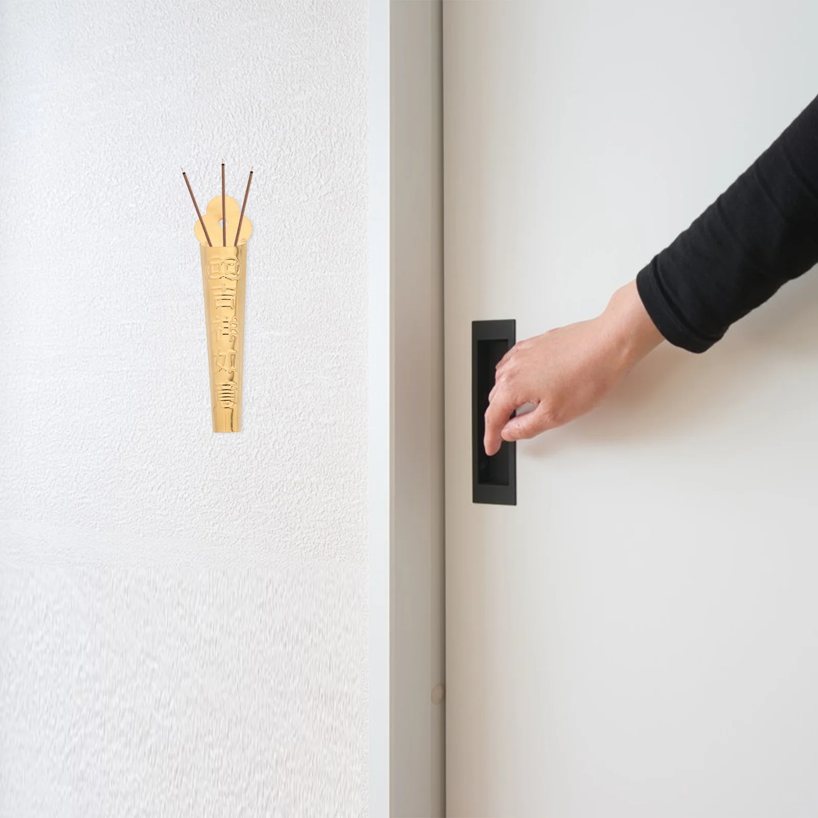 2 قطعة حامل البخور الذهبي الحائط لا الحفر معلقة الموقد لغرفة الصلاة في الهواء الطلق باب الله مبخرة ديكور أنيق