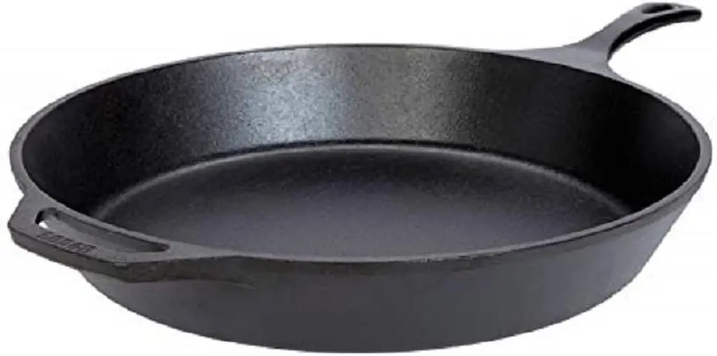 Lodge 15 Inch Cast Iron Pre-Seasoned Skillet – Signature Teardrop Handle - Use In The Oven, On The Stove, On The Grill, Or Over