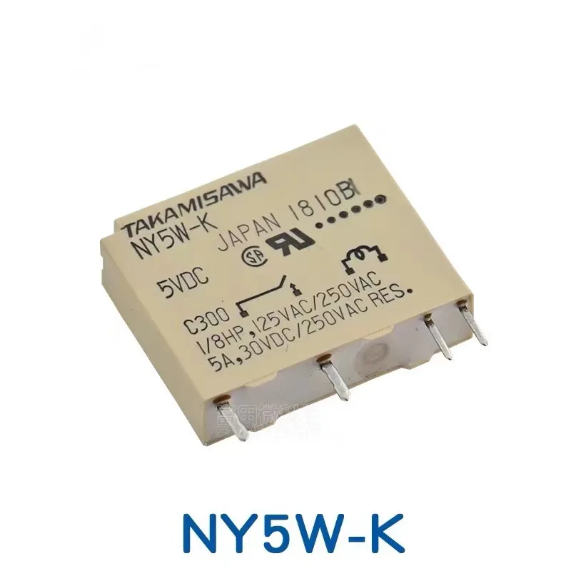 TAKAMISAWA Relay, NY5W-K, NY12W-K, NY24W-K, 5V, 12V, 24V DC, 4PIN, 100% New