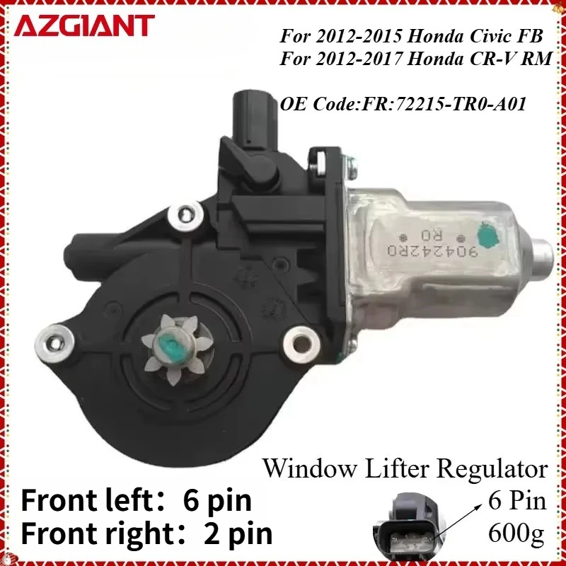 

72215-TR0-A01 Car Replacement For Honda 2012-2015 Civic FB 2012-2017 CR-V RM Power Window Lifter Regulator Motor Accessories