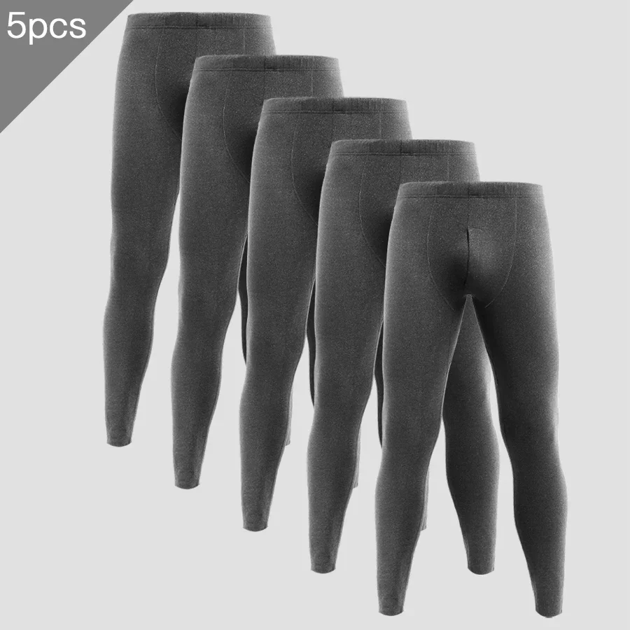 

5 шт. Long Johns, мужские термоштаны, флисовые и утолщенные внутренние брюки из хлопка и шерсти, весенние и осенние брюки, трусы