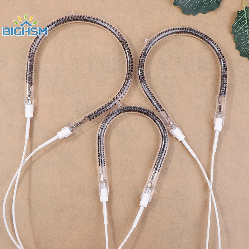 600/900/1200W Small Sun Heater Heating Lamp Tube Carbon Oven Parts Round Heating Tube Practical Electric Stove Ring Fitting Tool