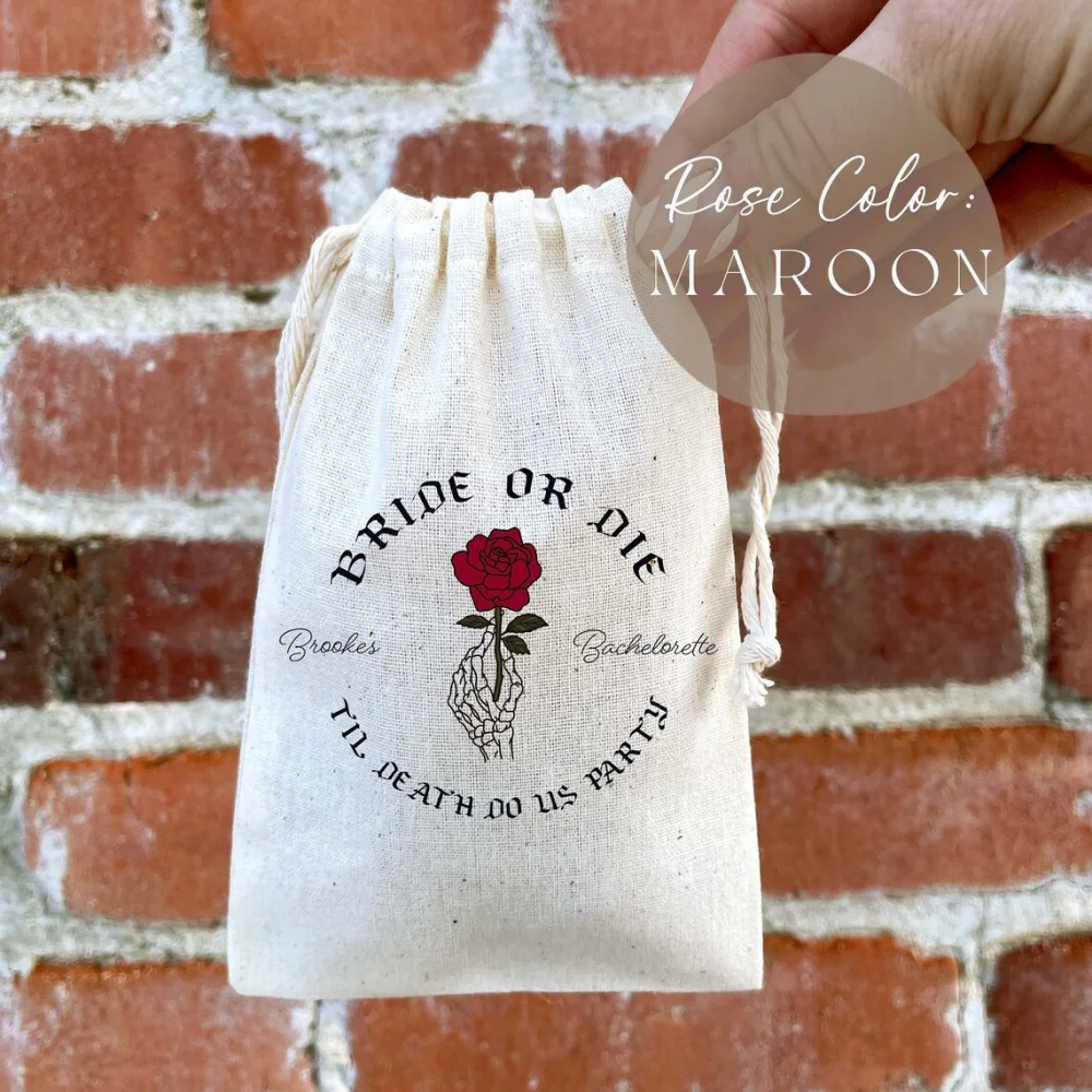 25Til Death Do Us Party-Bride or Die-حقيبة توديع العازبة المخصصة-RIP حقائب الاسم الأخير-مجموعة حقيبة الزفاف المخصصة لحفلات الدبوس
