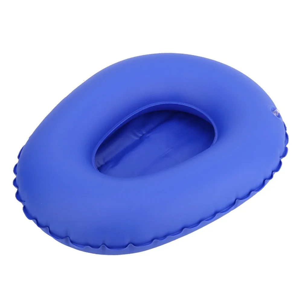 Portable Blue Inflatable Bedpan 32*25cm Lightweight Bedpan Reusable PU Anti-bedsore Bedpan Home Nursing