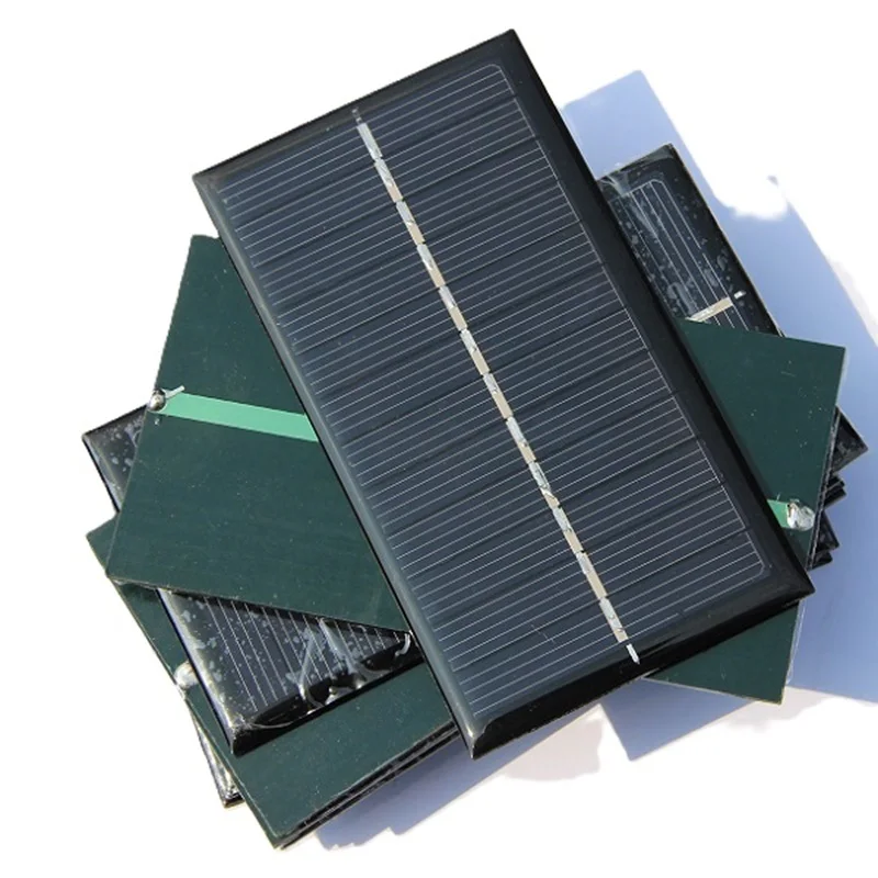 تخصيص 6 فولت 1 واط لوحة طاقة شمسية صغيرة الكريستالات المحمولة وحدة الخلايا الشمسية لتقوم بها بنفسك شاحن البطارية الشمسية والأضواء 110*60 مللي متر 5 قطعة