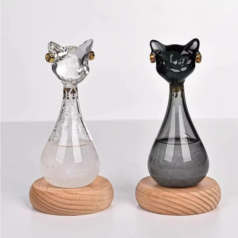 Creative Glass Figurines Weather Forecast Bottle Desk Accessories Tea Table Ornament Animal Figurine Table Top Items Decoration