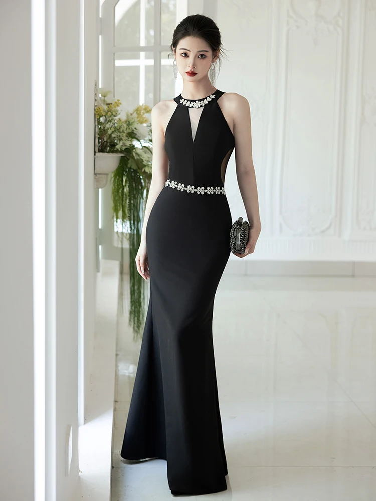 

Ele Bla Evening Gown Women's High-End Sensation Luxury Tailored Fi Tail Skirt for Important Ocns New 2025 Model