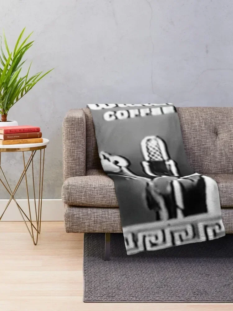 Wilkins coffee b&w Throw Blanket Sofa Throw Hairy For Baby valentine gift ideas Blankets