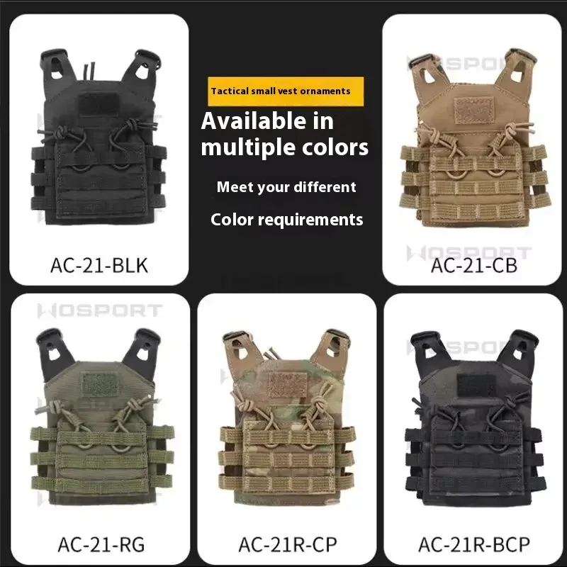 ZimomoClothes Mini Taktische Katze Kleine Weste Katzen können getragen werden Desktop Auto Mokoko Dekorative Ornamente Abnehmbare Figurensammlung