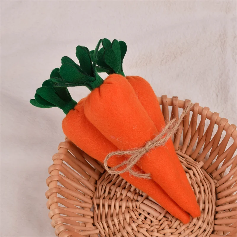 

3/1pcs Nov Woven Easter Carrots Ornaments Hanging Pendant for Easter Home Decorations Supplies 2024 Kids Easter Favors Gifts Toy