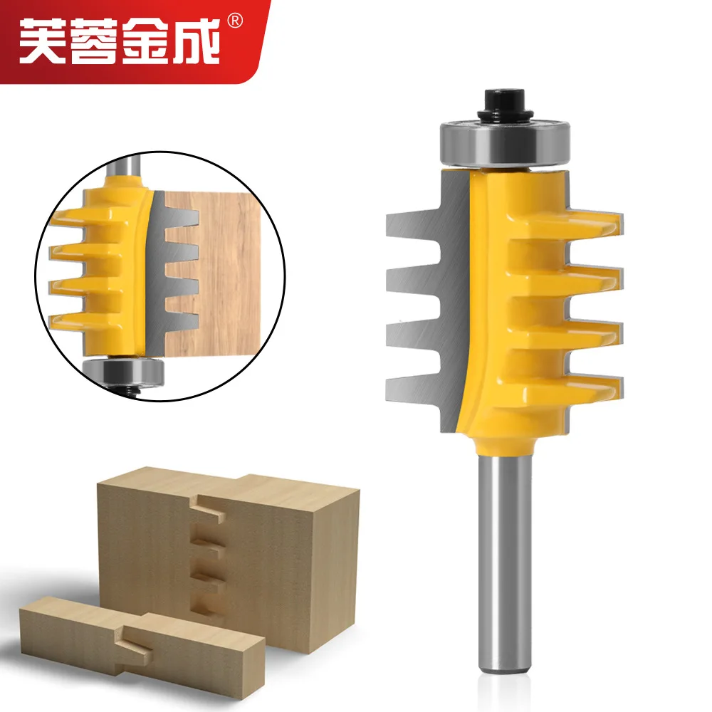 1/2 Handle 1/4 Handle High Grade Taper Tooth Tenon Cutter Splicing Knife Finger Joint Cutter Router Woodworking Cutter Engraving