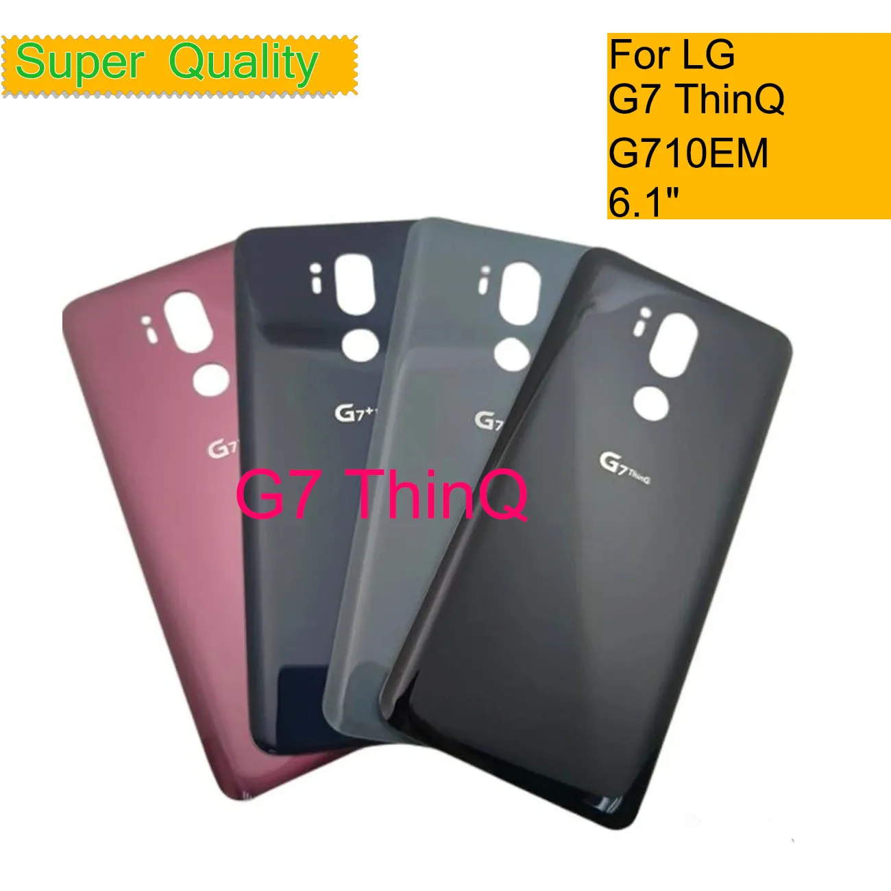 

Replacement For LG G7 ThinQ Housing Door Battery Cover Back Cover Rear Case Chassis Shell G7 ThinQ G710EM With Camera Lens