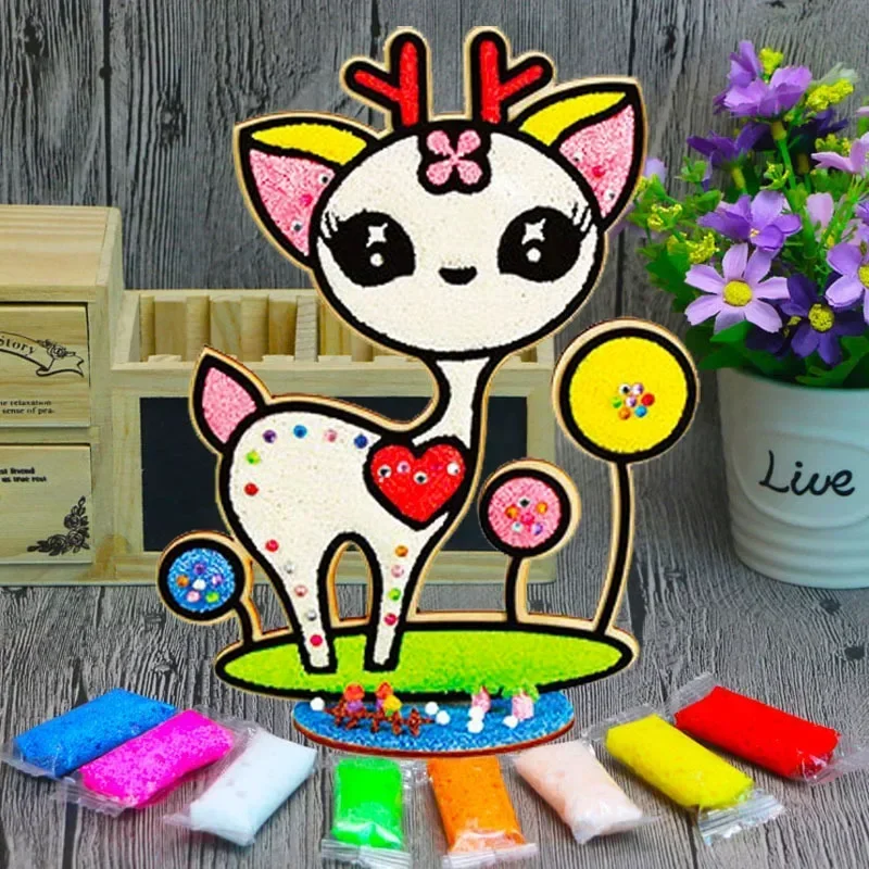 3D Wood Snowflake Painting for Children, DIY Creative Clay, Colorful Mud Board, Art Painting Tool, Child Educational Toys