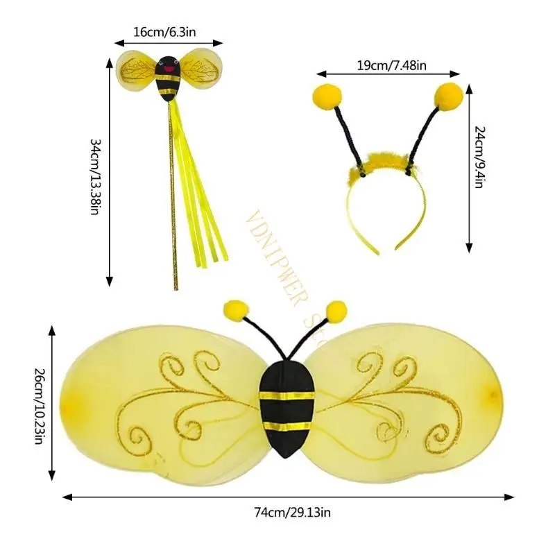 Animal Wing kostuum dier cosplay accessoires Animal Wing Headband Wand voor Kid D08E