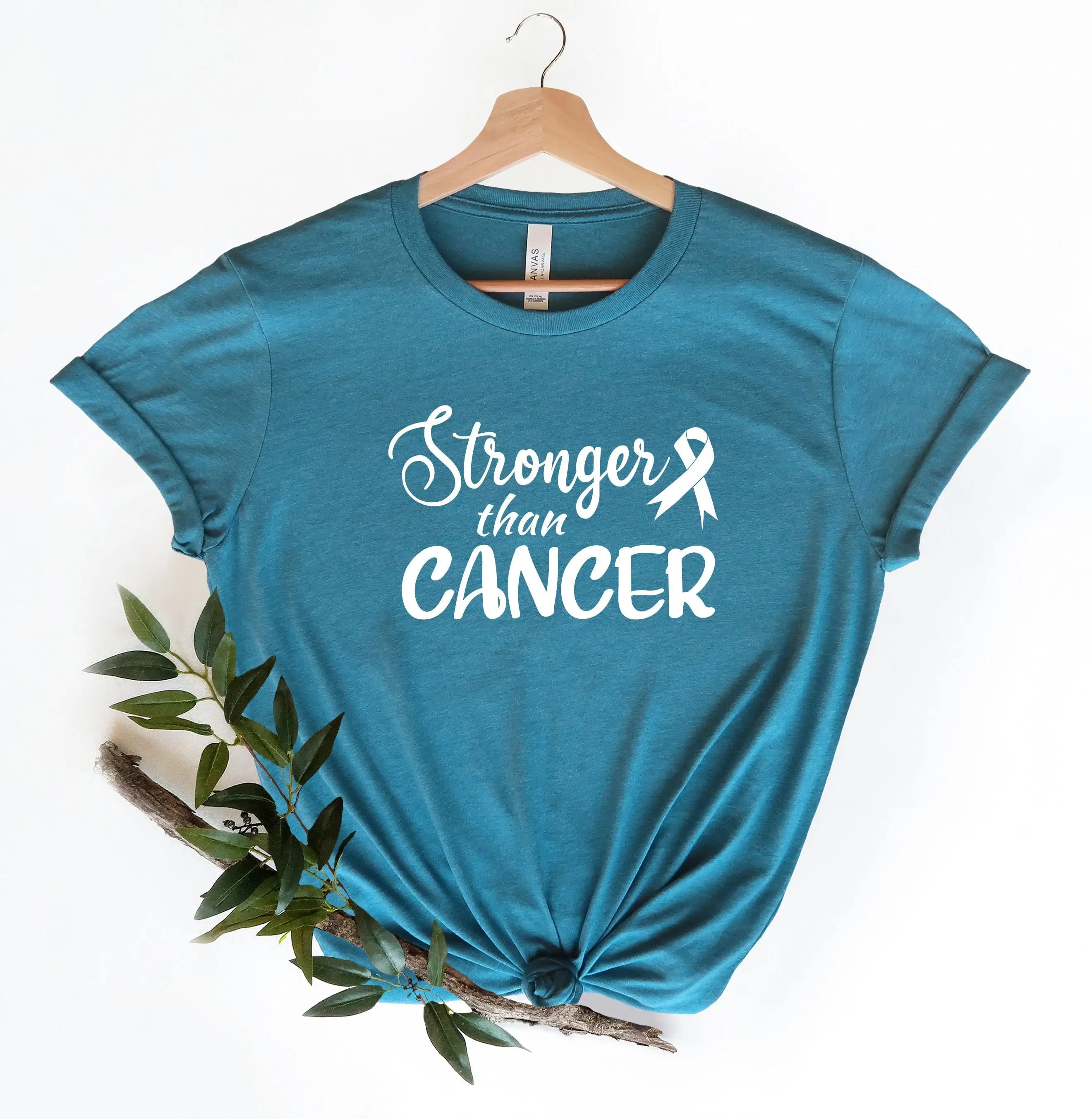 Stronger than cancer shirt tee for survivor Breast awareness supporT T