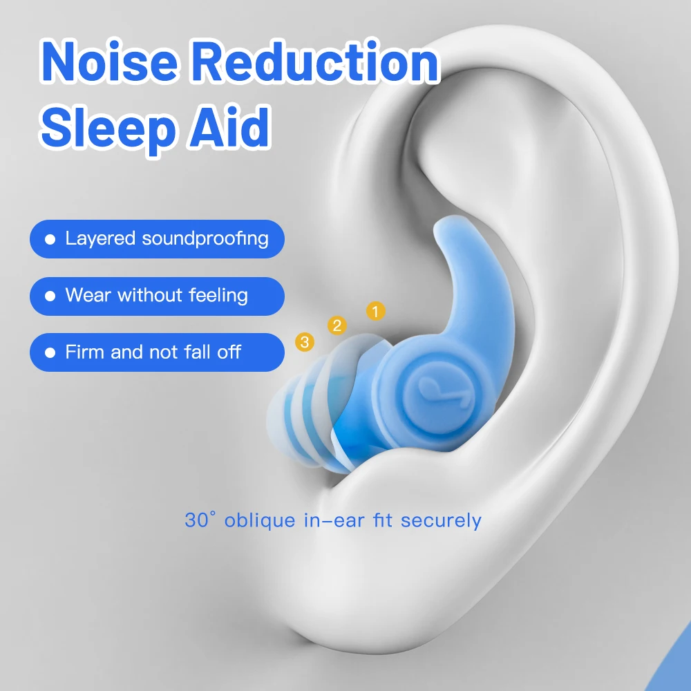 Soundproof Sleeping Ear Plugs Noise Reduction Red For Sleep Swimming Waterproof Earplugs Special Mute Soft Anti Snore Protection