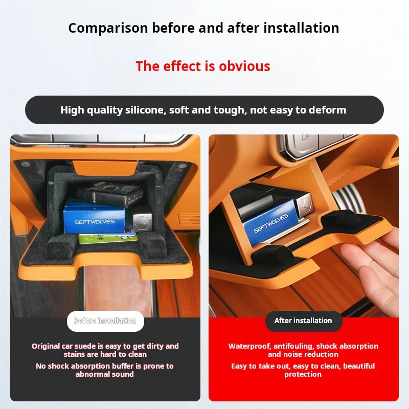 Tank 500 Driver's License Storage Box With Silicone Pad For Central Control Storage And Interior Modification