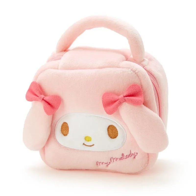 Sanrios Kuromi Mymelody Cinnamoroll kawaii Cartoon Plush Makeup Bag Anime Doll Toys Travel Toiletries Organizer Stationery Box