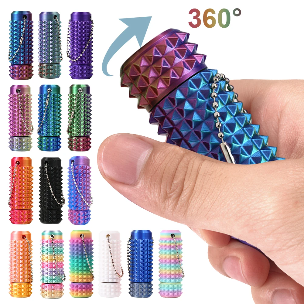 Spiky Grippie Stim Keychain Anxiety Relief Pain Stim Bumpy Fidget Keychain Stress ADHD Portable Mini Roller Massage Keychain