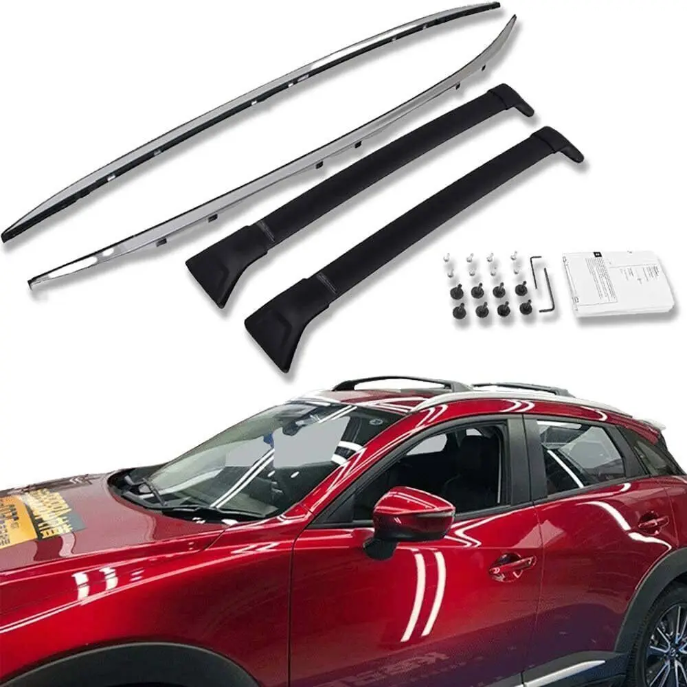 Aluminum Roof Rail Racks Cross Bars Crossbar Fits for Mazda CX-5 CX5 2017-2021