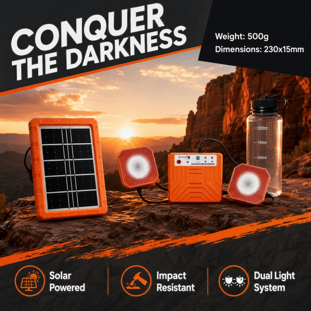 Portable Solar Power Station Recyclable DIY Accessories Solar Lighting Kit Type-C Charging Port 2W Solar Panel