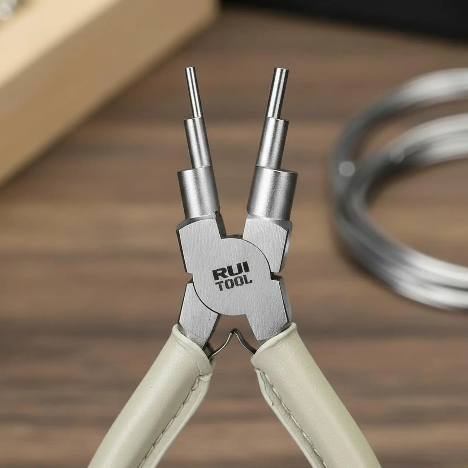 Stepped Round Nose Pliers Multi Function Wire Wrapping Pliers Precision Design Comfortable Grip for Jewelers