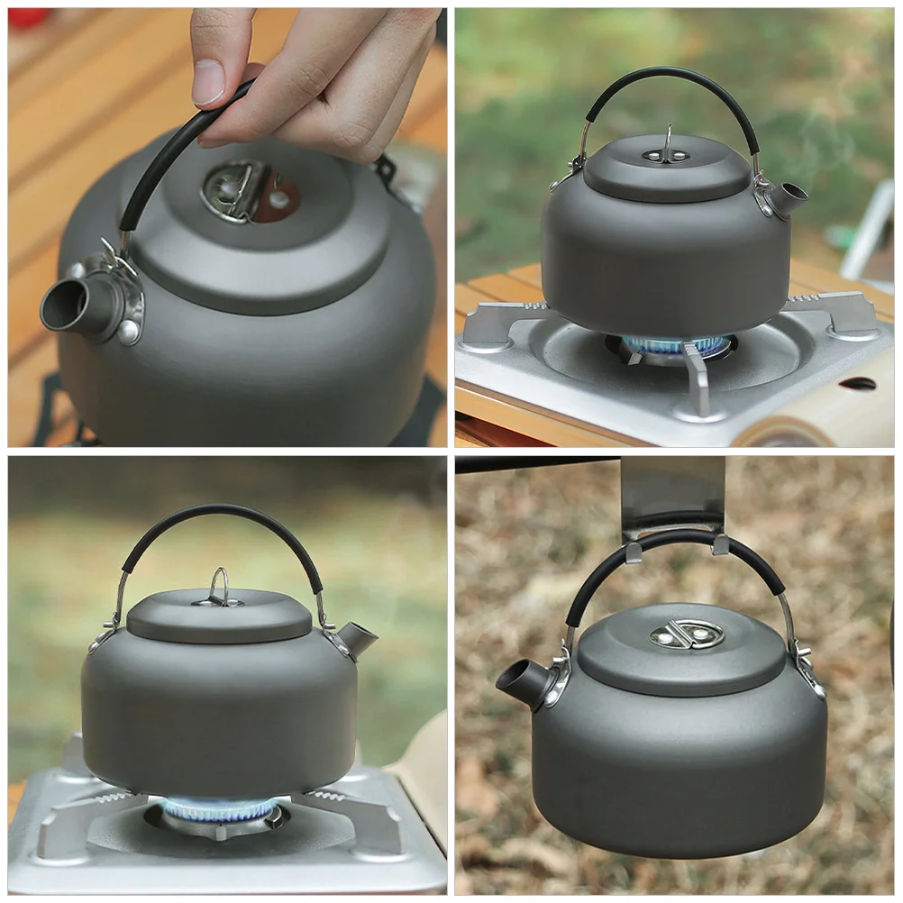 في الهواء الطلق غلاية ماء التخييم إبريق الشاي المحمولة موقد غلاية قهوة للغاز التعريفي طباخ المطبخ براد شاي التخييم #6