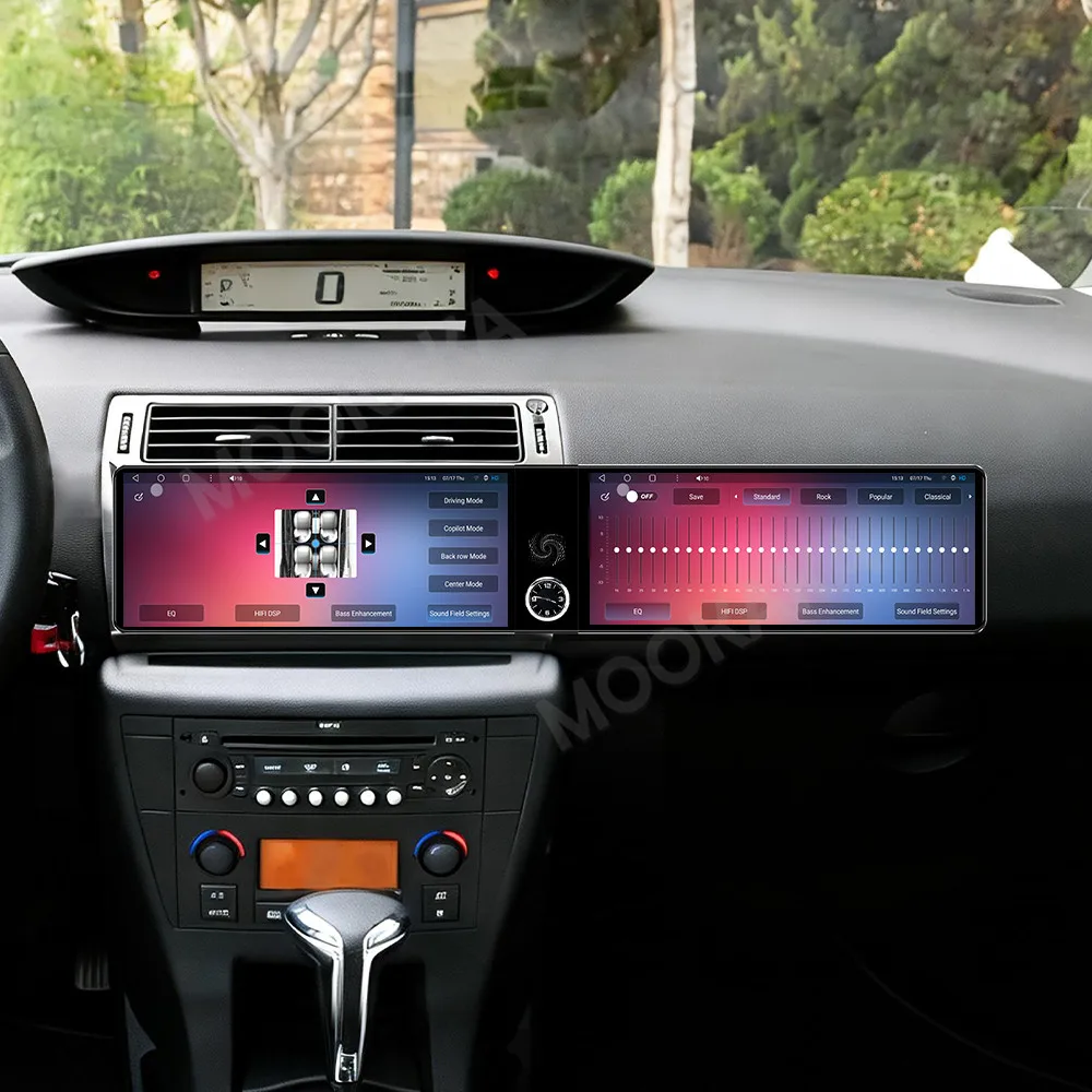 Qualcomm Android Radio For Citroen C4 2004-2009 Dual Screen GPS Multimedia Navigation Car Stereo Receiver player IPS Head Unit