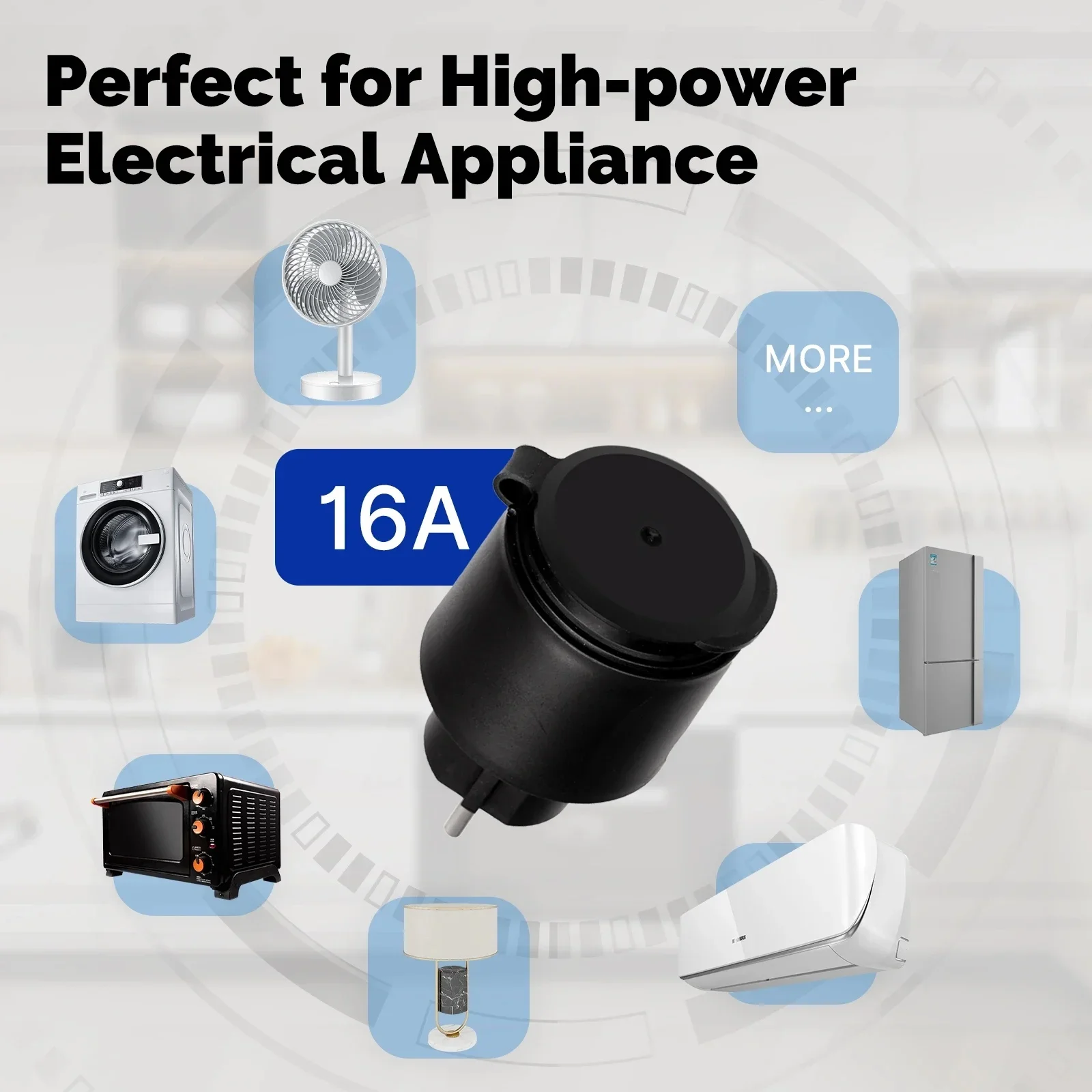 MOES Tuya WiFi Smart Plug 16A EU Socket Outlet IP44 Waterproof Dustproof Power Electricity Monitor Work with Alexa Google Home