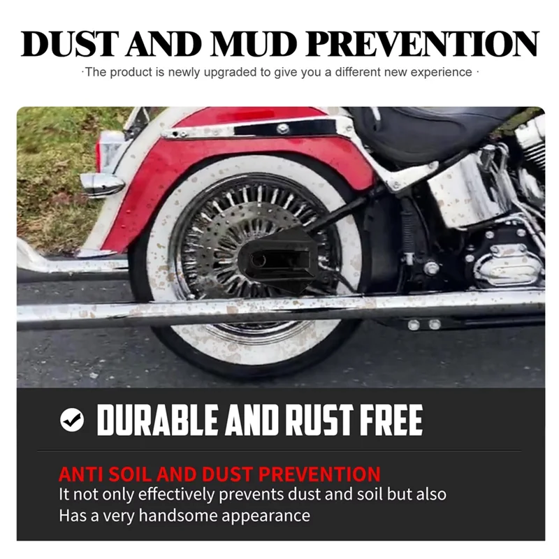 Motorcycle Bar Shield Rear Wheel Axle Cover For Softail Night Train FXSTB FLSTN FLSTC-A67F
