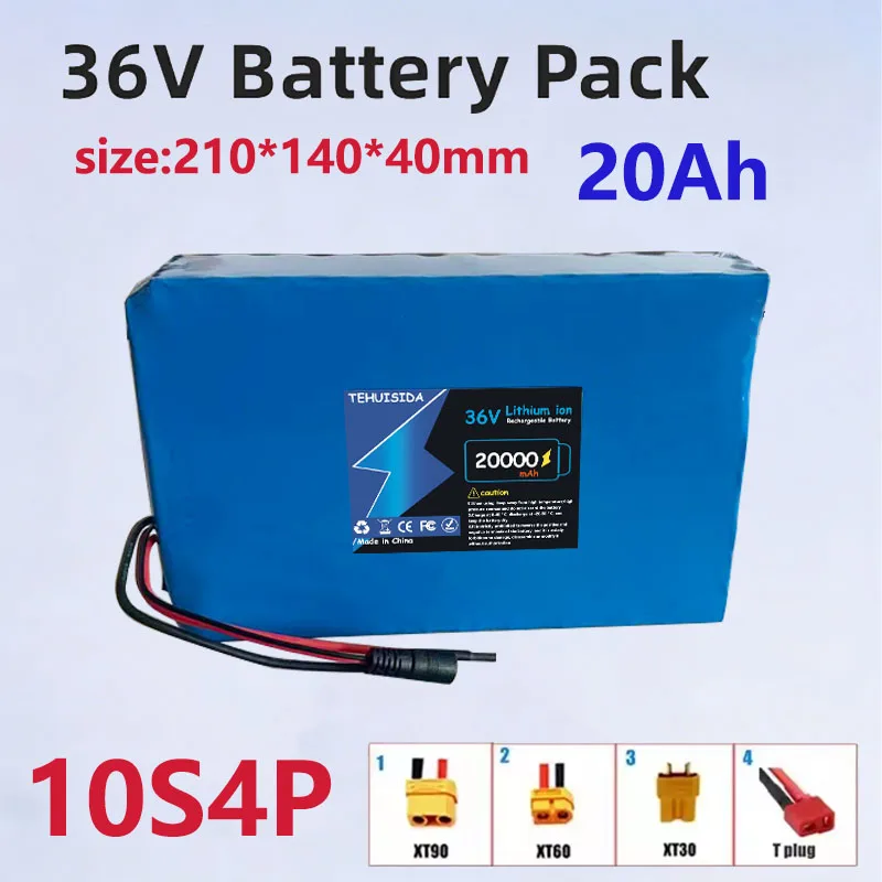 Batterie 10S4P Lithium-ion 36V, 20Ah, 500/750W, 18650,20000mAh ， Pour Vélo Électrique, Voiture, Moteur, Scooter,  Nouveauté
