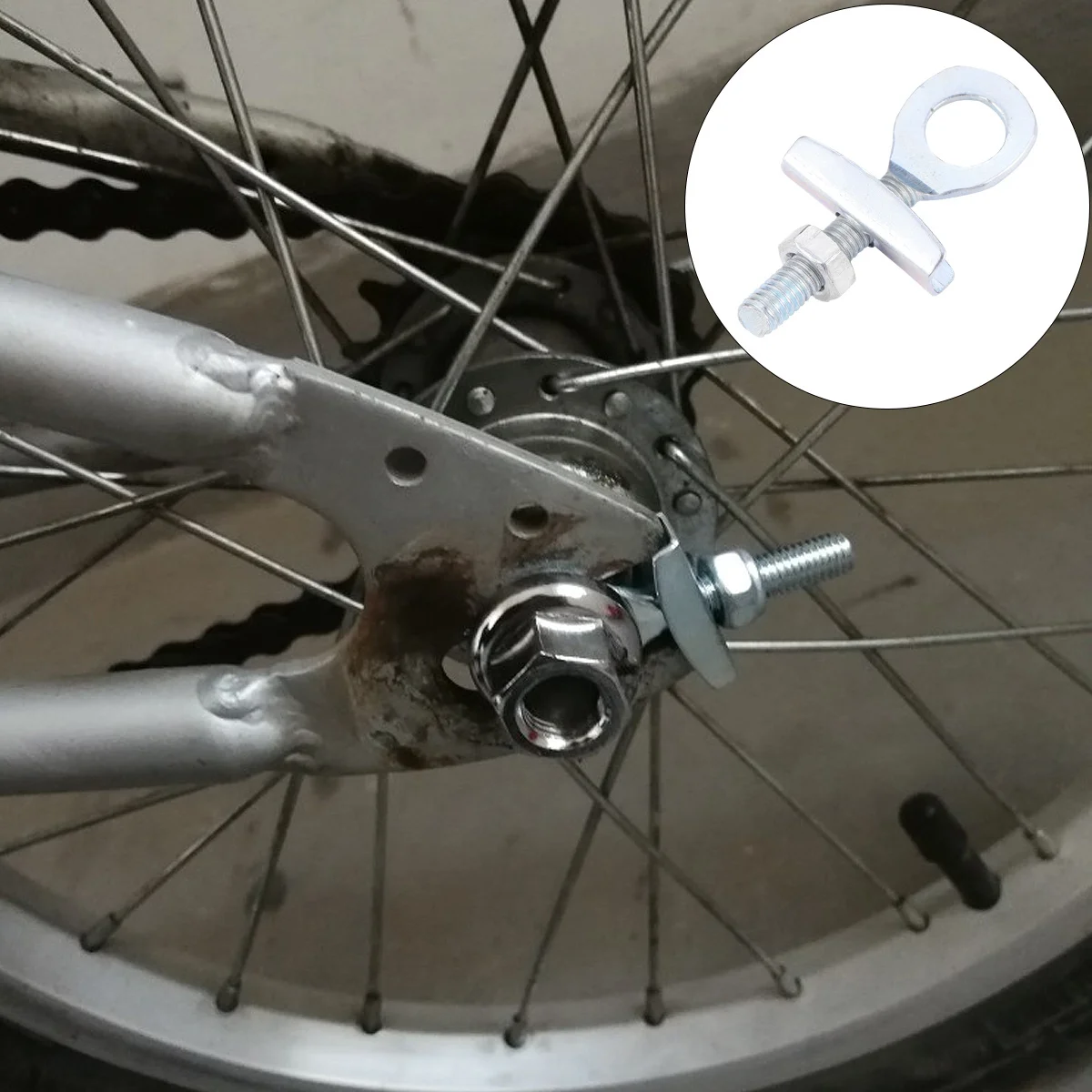 

20Pcs Bike Chain Tensioner Adjustable Durable Chain Regulator Preventing Rear Wheel Slippage for Bmx Track