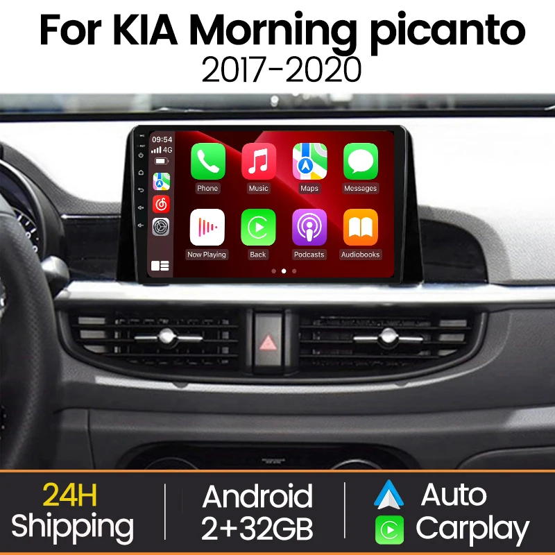 MEKEDE Android All In One Car Radio Multimedia Player for KIA Morning 3 Picanto 2016-2020  GPS Navgation WIFI Carplay Auto BT