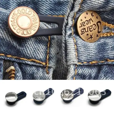 

Metal Button Extender for Pants Jeans 1/5PCS Free Sewing Adjustable Retractable Waist Extenders Button Waistband Expander Magic