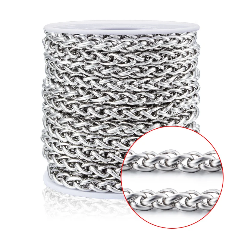 

1Meter Stainless Steel 3/4/5/6/8mm Multile Sizes Keel Link Chain For DIY Jewelry Making Hip Hop Bracelets Necklaces Accessories