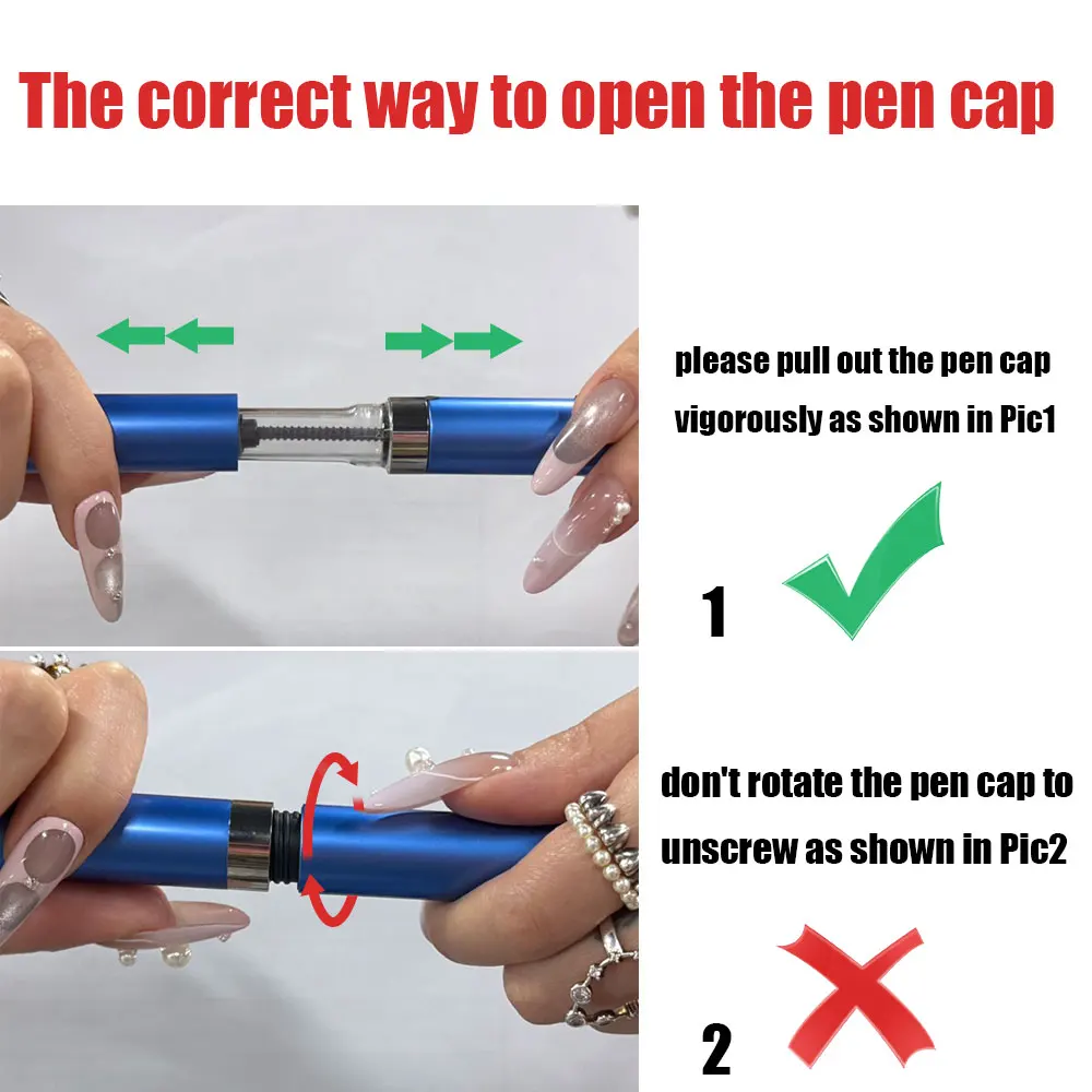Magic Pen 3ml Empty Cassette Bottle Cartridges 6mm Pen Tip Sterile Individual Packaging Tattoo Pens Kit for Lilly Insulin Pen