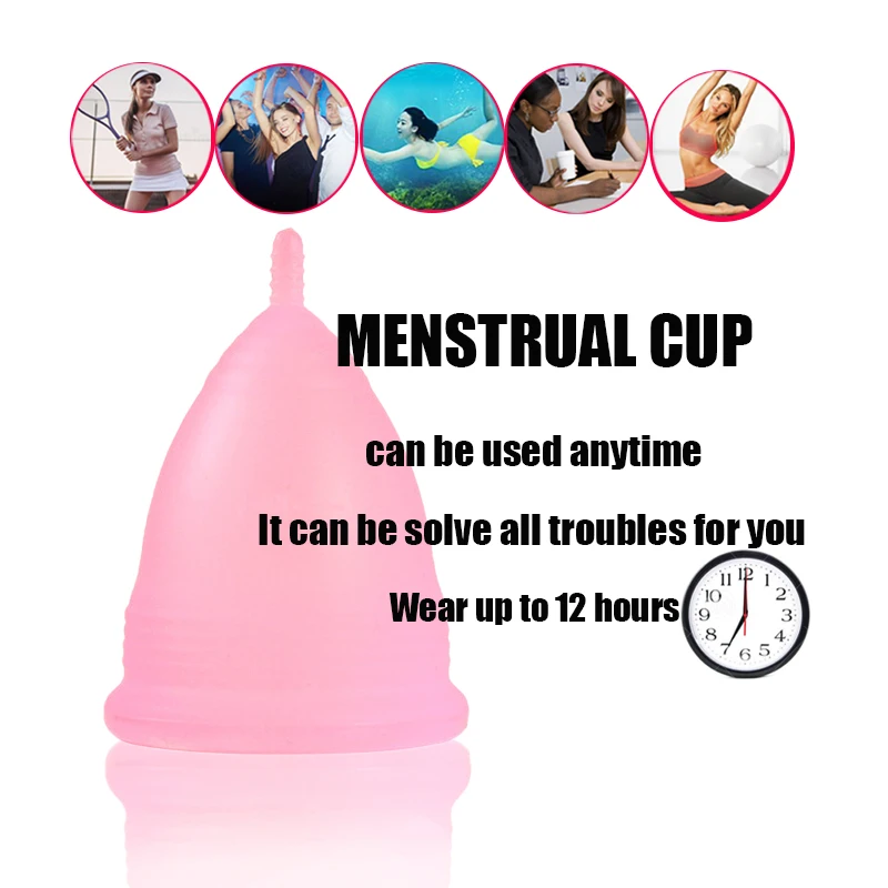 100pcs Wholesale Female Menstrual Cup Medical Grade Silicone Menstrual Bowl Reusable Menstrual Collector Factory Direct Sales