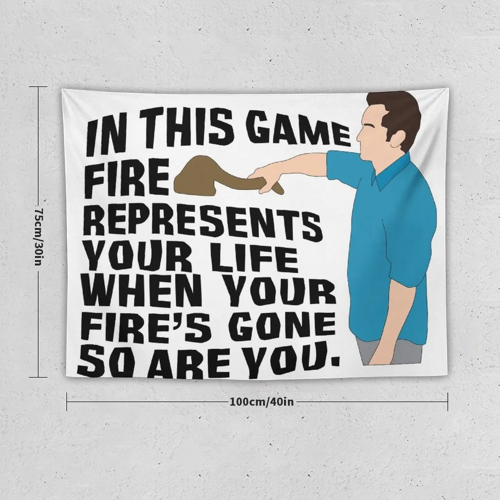 Jeff Probst - Fire Represents Your Life Tapestry Custom Wallpaper Tapestry