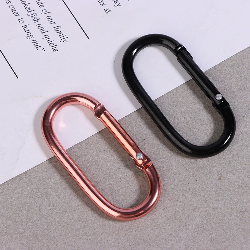 Oval Spring O cincin aluminium Aloi dapat dibuka tas kulit tas tangan tali gesper menghubungkan gantungan kunci liontin Snap gesper klip Carabiner