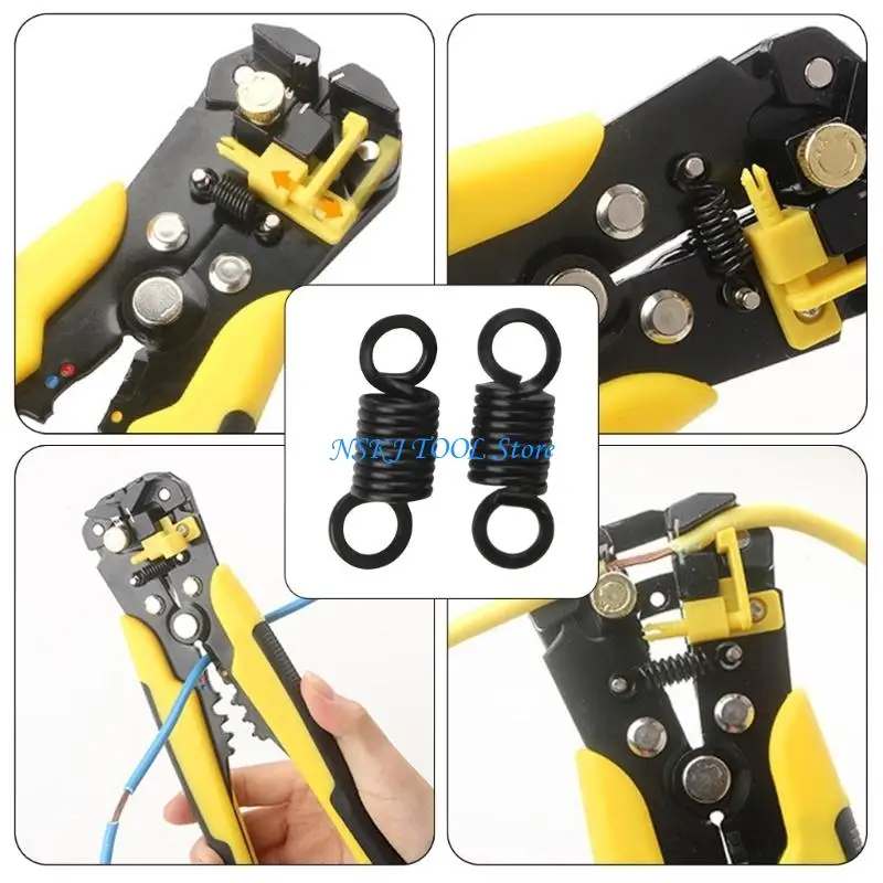 L8RC High Durability Automatic Wire Stripper Springs Pack Of 2 Perfect For Electricians DIYers Home Repair And Industrial Use