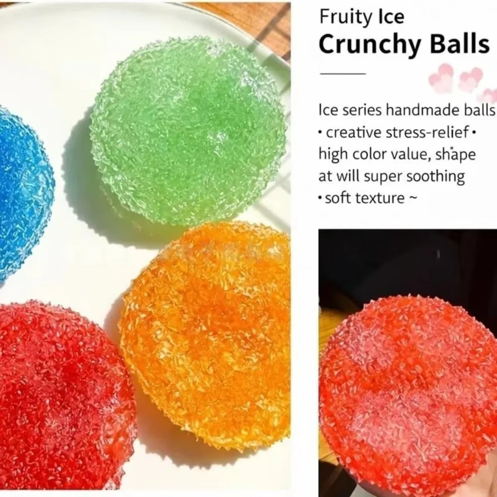 Bayberry Crispy Skin Ball Slow Rising Crushed Ice Cracking Squishy Super Soft Shapeable Sensory Fidget Ball Reduce Anxiety